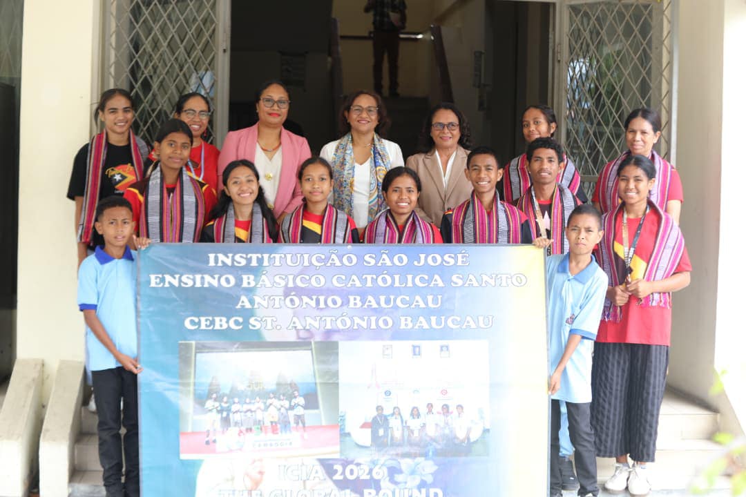 ESTUDANTE ESKOLA PÚBLIKA IHA ÁREA REMOTAS NO RURÁL LORI MEDALLA MAI TIMOR-LESTE IHA KOMPETISAUN ICIA CAMBODIA 2026